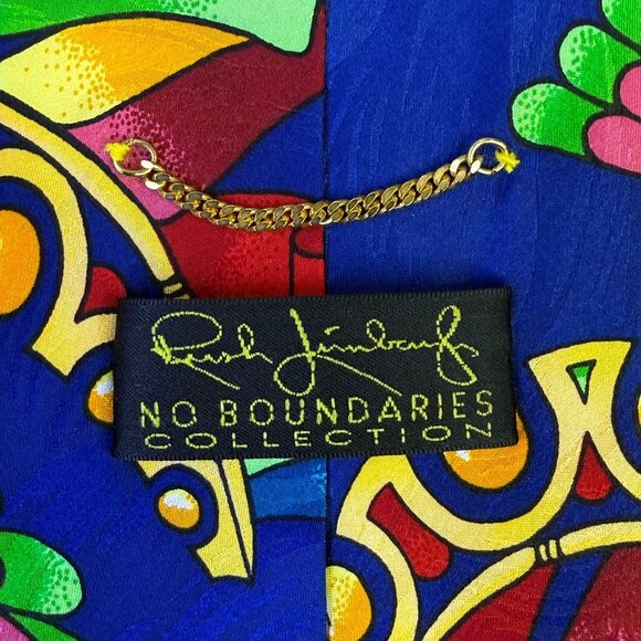 Ruch Limbaugh No Boundaries Collection r Multicolor Silk Tie Vibrant Pattern - Picture 2 of 7
